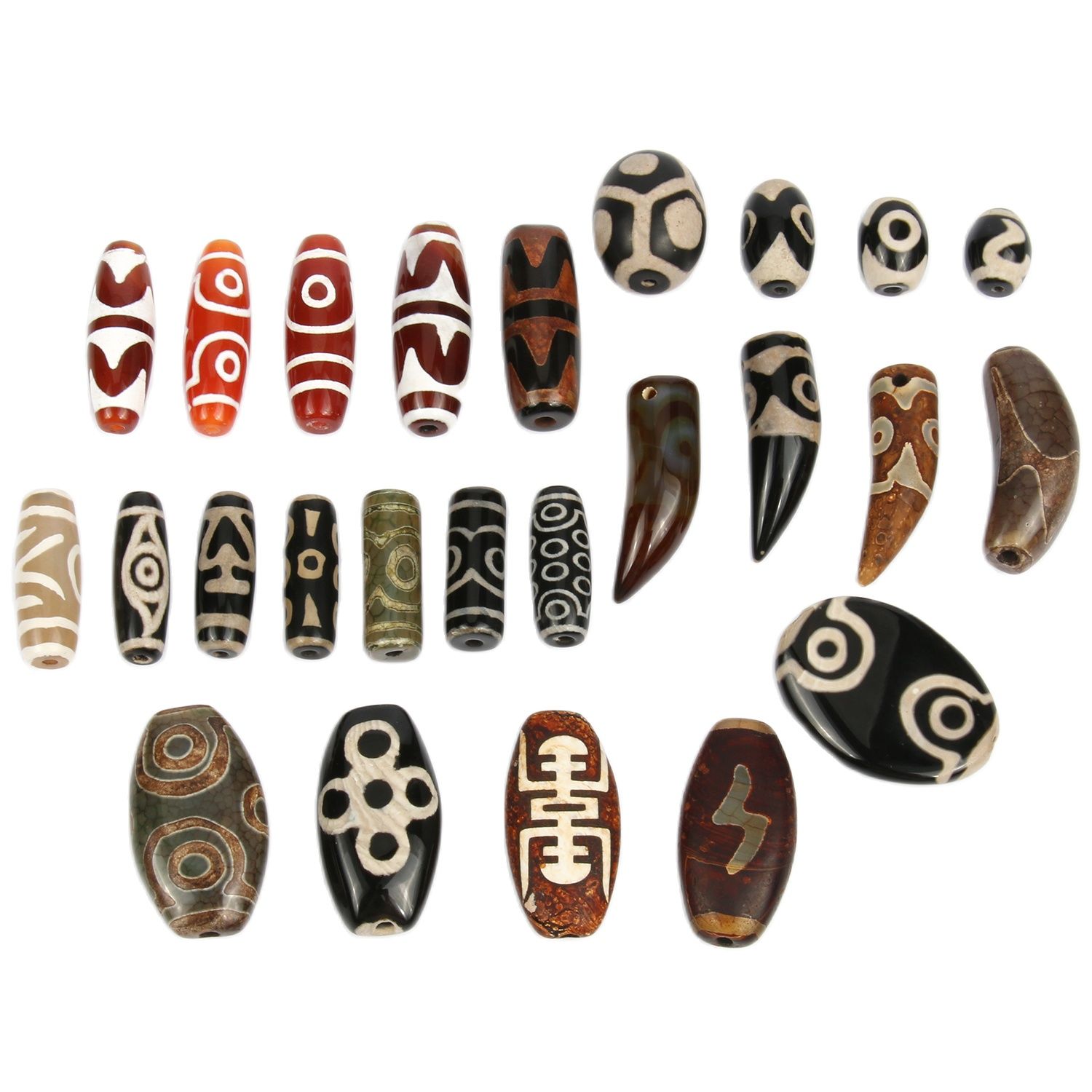 Snake Plant Ceramic - 1/2pcs Prayer Mala Tibetan Mystical Dzi