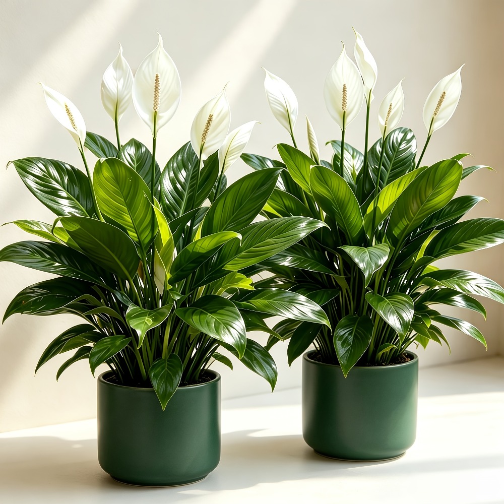 Peace Lily White - 2 Piece High Quality Large Artificial