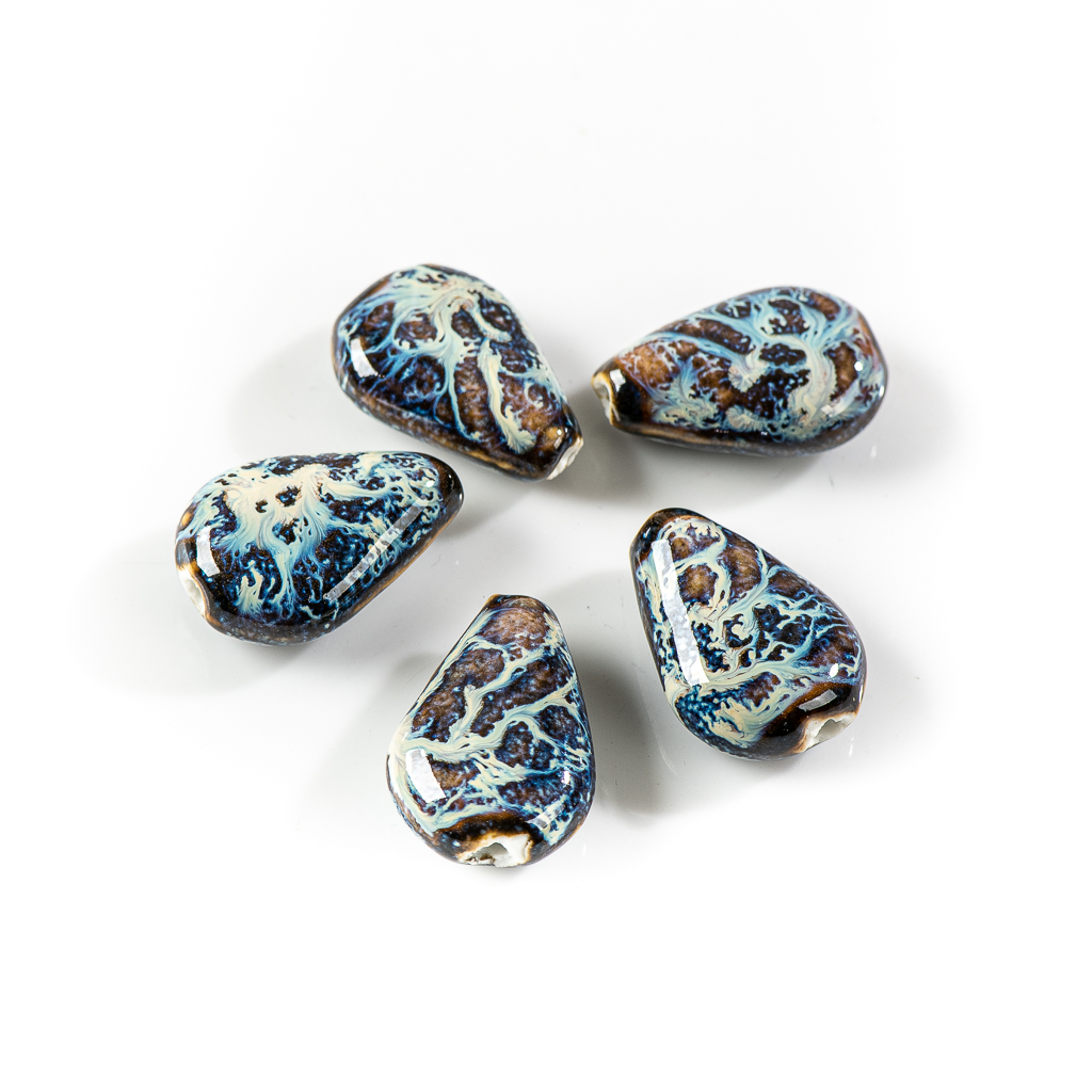 28#5pcs Retro Color Water Drop - Snake Plant Ceramic 评论和价格