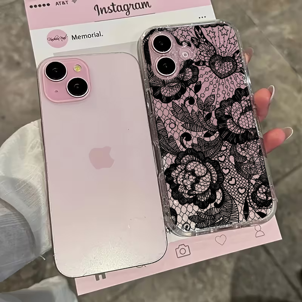Lace Flowers INS Clear Phone C - Plants X 评论和价格