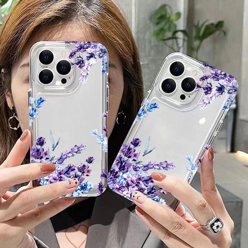 Purple Flower Soft TPU Phone C - Plants X 评论和价格
